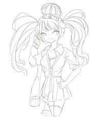 The moon and stars are no match for this spotted unicorn! Amazing Fan Art Of Junko By Mint Star Danganronpa