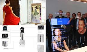 Imagine a fitting room with a smart mirror that suggests jeans to go with the red shirt you brought in. Smart Mirrors Lets You Virtually Try On Clothes And Order Drinks Daily Mail Online