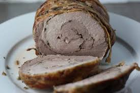 Place pork loin on baking sheet. Trader Joe S Uncured Bacon Wrapped Porchetta Pork Roast Becomebetty Com