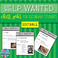 Students Need Meaningful Responsibilities In The Classroom Having Class Jobs Helps Your Students Feel A Sense Of Ownership In T Class Jobs Help Wanted Student