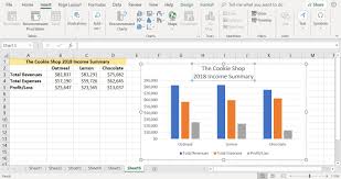 Apr 18, 2018 · open the spreadsheet in microsoft excel 2013, click the insert tab and then click header & footer in the text group to add a blank header to the top of each page of the spreadsheet. How To Create A Column Chart In Excel
