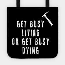 I've got a dark alley and a bad idea that says you should shut your mouth (summer song). Get Busy Living Or Get Busy Dying Shawshank Redemption Tote Teepublic