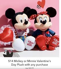 Check spelling or type a new query. Get A Valentine S Minnie Or Mickey Plush On Sale With Your Online Disney Purchase Allears Net