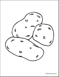 Count to 10 coloring page. Clip Art Potatoes Coloring Page I Abcteach Com Abcteach