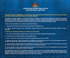 The malaysian authorities expect patients to follow the formal reporting process in place. Change Of Health Screening Covid 19 Test And Quarantine Procedures For Travellers Citizens And Non Citizens Arriving In Malaysia From Abroad News From Mission Portal