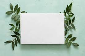 Maybe you would like to learn more about one of these? Premium Photo Blank White Paper On Green Leaves Over Textured Background