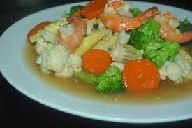 Oyster Sauce Mixed Vegetables Sayur Campur Sos Tiram Saus Tiram Memasak Makanan
