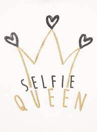 Style Ss16 Ph3 Held Selfie Queen Tee White Baby Fashion Kids Prints Girls Graphic Tee