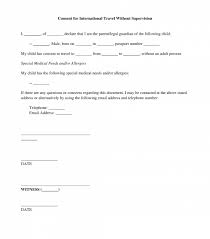 Travel Consent Form Sample Template Word Pdf