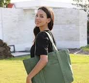 Amazon.com | Mouteenoo Large Tote Bag for Women with Zipper Closure and  Laptop Compartment Canvas Shoulder Bag for Work Holiday and Travel (Army ...