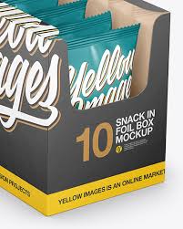 Download Glossy Display Box With Snacks Mockup In Box Mockups On Yellow Images Object Mockups Yellowimages Mockups