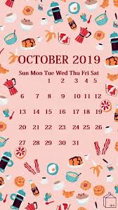 Cute Iphone October 2019 Calendar Background Calendar Wallpaper October Wallpaper Calendar Background