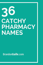 List Of 250 Very Catchy Pharmacy Names Catchy Names Pharmacy Names