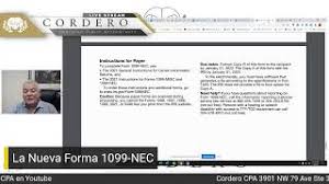 Como contratista o profesional independiente, en miscellaneous es como una espada de doble filo cuando se trata de una forma 1099. La Forma 1099 Nec Youtube