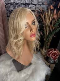 Truette Custom Light Soft Golden 18” Rooted Blonde 130 Density Topper 100%  Human Hair Topper Poly Injection the Wig Witch