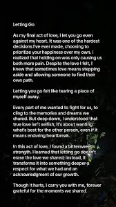 My Final Act of Love Is Letting You Go Quote | TikTok