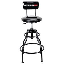 Adjustable Shop Stool With Backrest