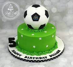 Place cut side down on a flat surface. Soccer Cake Soccer Birthday Cakes Football Birthday Cake Football Themed Cakes