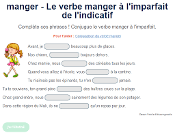 Translate manger in context, with examples of use and definition. Le Verbe Manger A L Imparfait De L Indicatif Imparfait Exercice De Francais Cm1 Verbe