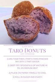 Taro Donut Recipe From Sweets Occasions Super Simple And Melts In Your Mouth Good Sweets Recipes Mochi Donuts Recipe Donut Recipes