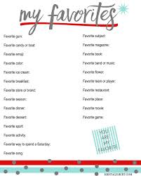 A List Of Your Family S Favorite Things Know Them Krista Gilbert Favorite Things List Teacher Favorite Things Favorite Things Party
