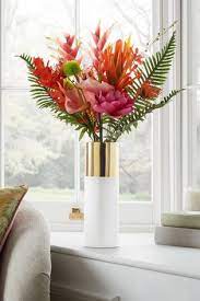 Artificial tropical flowers in vase. Buy Artificial Tropical Floral In Ceramic Vase From The Mnje Online Shop