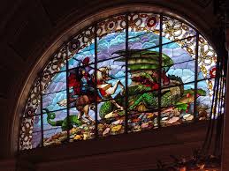 St George Slaying Dragon Stained Glass St Georges Hall Liverpool Northwest England 4 St George S Hall Liverpool St Georges Hall Stained Glass Art