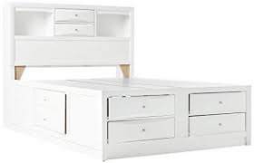 acme ireland queen bed w storage 21700q white acme furniture storage bed queen bed storage bookcase headboard