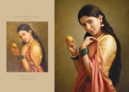 India painting woman painting fabric painting old paintings beautiful paintings india art india india indian artwork tanjore painting. Calendar Features Raja Ravi Varma Paintings Recreated As Photos