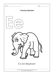This free alphabet coloring pages pdf includes 26 pages featuring each individual letter and an animal that represents that letter!<br /> <br /> start with a for ape and end with z for zebra. Letter E Coloring Pages E For Elephant
