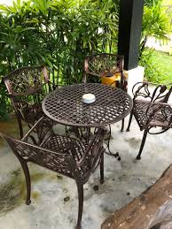 Explore 26 listings for wrought iron garden furniture south africa at best prices. Cast Iron Garden Chair And Table Set Home Furniture Furniture On Carousell