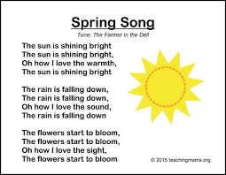 Spring Songs For Preschoolers Preschool Songs Spring Lessons Classroom Songs
