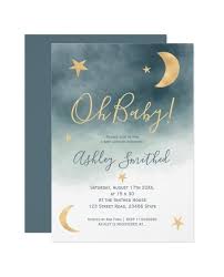 Maybe you would like to learn more about one of these? Cute Gold Moon Stars Blue Watercolor Baby Shower Invitation