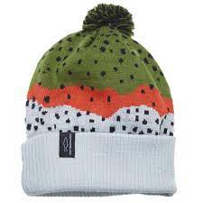 Rainbow Trout Skin Knit Hat Knitted Hats Knit Beanie Hat Knit Beanie
