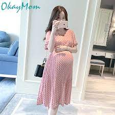 Nanas ini, terlebih nanas muda mengandung zat yang. 2020 Okaymom Gaun Bersalin Pakaian Musim Panas Chiffon Longgar Gaun Untuk Wanita Hamil Kehamilan Memakai Merah Muda Dot Vestidos Pakaian Gaun Aliexpress