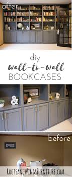 How To Build Built In Shelves The Reveal Roots Wings Furniture Llc Bookshelves Diy Home Office Storage Used Kitchen Cabinets