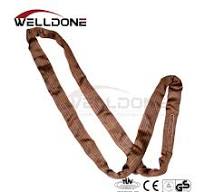 6 Ton 6m or OEM Length 4 Ply Soft Lifting 6t Round Glass Sling Belt with  Brown Color Safety Factor 8: 1 7: 1