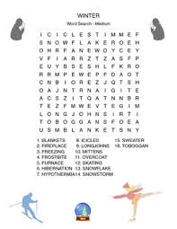 Look for each of the winter themed words from t. Winter Word Search January Cold Weather Easy Medium Hard Early Finisher