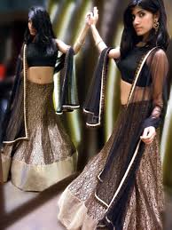 Black And Silver Combination Gown The Classic Black And Gold Combination Lehenga Gorgeous 3 Indian Fashion Trends Fashion Designer Sarees Collection