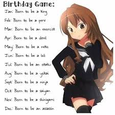 Anime Birthday Game Otaku Anime Horoscope Anime Zodiac Anime Memes Funny