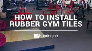 You can choose between interlocking tiles, which look like puzzle pieces, or our soft flooring consists of foam tiles great for many applications. How To Install Rubber Gym Tiles Flooring Inc Youtube