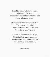 Alecshao Emily Dickinson I Died For Beauty Poetry Words Writing Poetry Emily Dickinson Poems