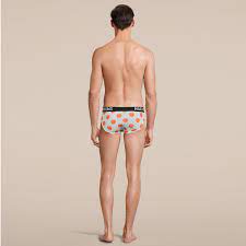 Men S Fun Novelty Peach Print Briefs Underwear Manbuns