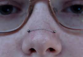 Massimo Franchini No Instagram 3 Weeks After The Double Nostril Piercing I Did A Customized Chain Face Piercings Two Nose Piercings Double Nostril Piercing