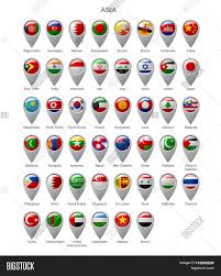 Set of 3d geolocation signs like flags of states usa. Map Marker Set State Vector Photo Free Trial Bigstock