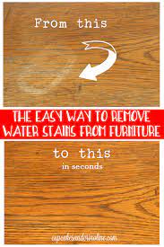 How To Remove Water Stains From Wood Remove Water Stains Water Stains Water Stain On Wood