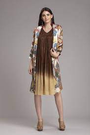 Exclusive Ombre Tiered Silk Dress Folklorecollections
