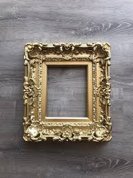 8x10 Gold Frame Baroque Style Picture Frame Art Frames Wall Etsy Small Picture Frames Picture Frame Art Frames On Wall