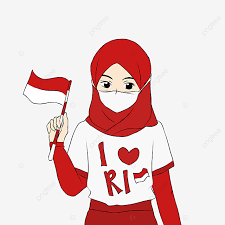 Download now 100 best kartun muslimah 2 images anime muslimah niqab. Gambar Gadis Berhijab Memakai Topeng Saat Merayakan Hari Kemerdekaan Indonesia Dengan Panduan Keselamatan Normal Baru Covid 19 Digambar Tangan Gadis Jilbab Hari Kemerdekaan Indonesia Png Transparan Clipart Dan File Psd Untuk Unduh