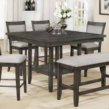 Shop this collection (3) viktor three piece dining set kitchen pub table white marble top, dark brown solid wood base, light gray fabric seat. Crown Mark Fulton 331 11530 2 300 11530 1 Counter Height Table With Lazy Susan And Upholstered Chair Set Furniture Fair North Carolina Pub Table And Stool Sets